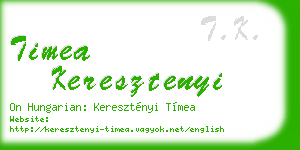 timea keresztenyi business card